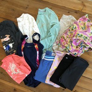 BUNDLE 5 tops, pjs, bathing suit and 4 pants